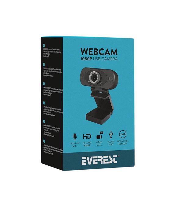Everest Original SC-HD03 1080P Full HD Usb Metal Tripod Hediyeli Webcam Pc Kamera Kategori Dışı