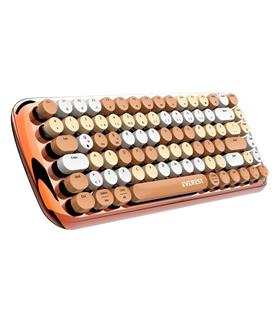 Everest KB-BT09 PARRY Renkli Tuşlu Turuncu Bluetooth+2.4Ghz Q Yuvarlak Tuşlu Mekanik Klavye Kablosuz