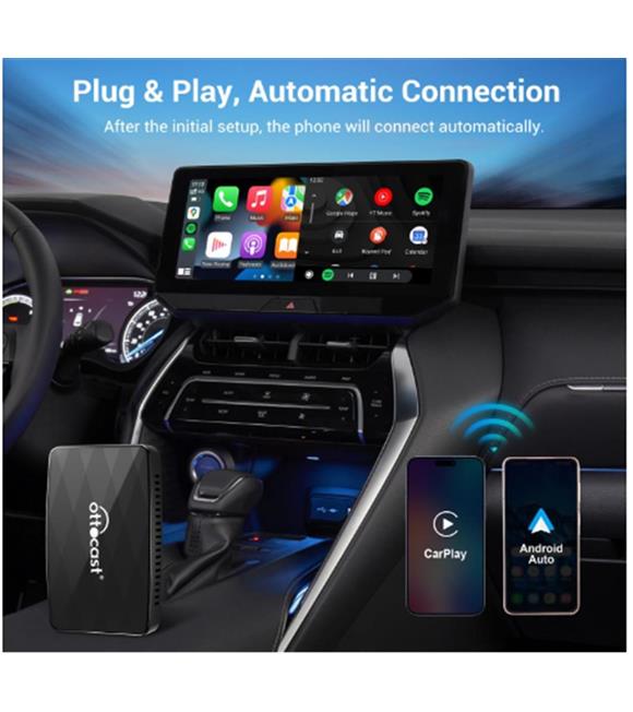 Ottocast Mx 3 In 1 Android Oto - Apple Carplay & Airplay Kablosuz Wirelles Adaptör (