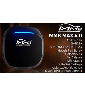 MMB WJAN-Q4W-HD MAX 4.0 Android 13, 8+128GB, HDMI Output  Kablosuz-Wireless CarPlay