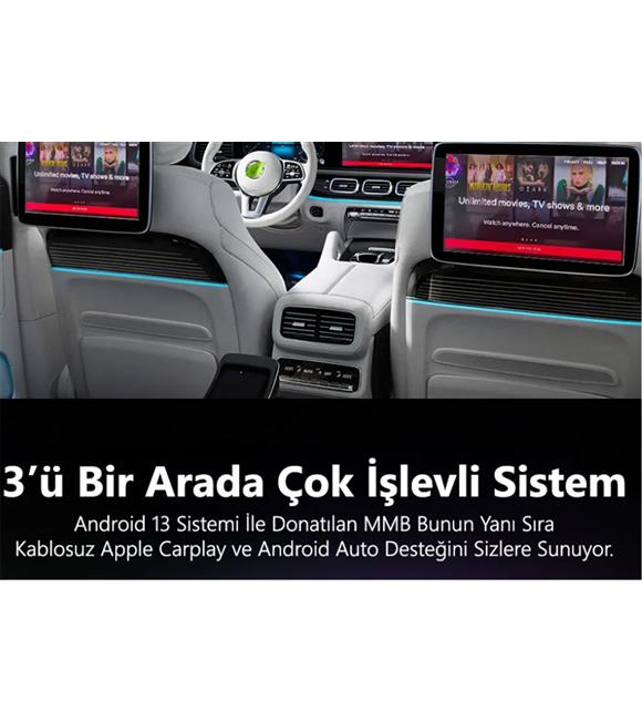 MMB WJAN-Q4W-HD MAX 4.0 Android 13, 8+128GB, HDMI Output Kablosuz-Wireless CarPlay