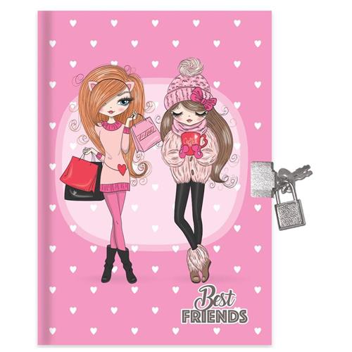 Keskin Color Hatıra Defteri Kilitli Best Friends 80 YP 14x20 Okula Dönüş Kampanyası Defterler