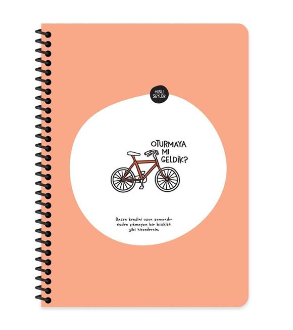 Hisli Şeyler Stickerli Defter Oturmaya Mı Geldik 16,5x22,5 80 Yp.çiz.