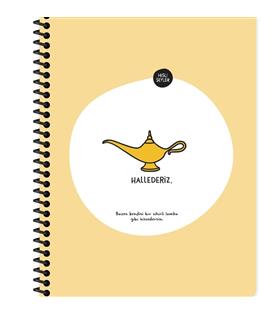 Hisli Şeyler Stickerli Defter Hallederiz 16,5x22,5 80 YP Kar.