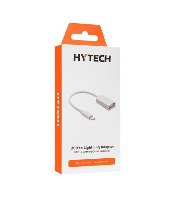 Hytech HY-XO48 Beyaz USB F to Lightning 10cm kablolu OTG Çevirici