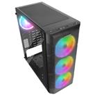 Everest CREST V1 Mesh Temperli Camlı 4x12cm Auto RGB Fan ATX Mid-T Gaming Oyuncu Kasası_2