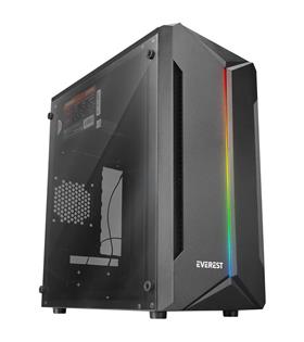 Everest SABER RGB Led Şeritli Peak 250W Akrilik Yan Panel M-ATX Mini-T Gaming Oyuncu Kasası