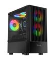 Rampage LYRA Mesh Temperli Camlı Siyah 3- 12cm RGB Fan M-ATX Mid-T Gaming Oyuncu Kasası PSU YOK