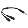 Hytech HY-X77 Siyah Audio + Mic to 3,5mm 0.15m Kul
