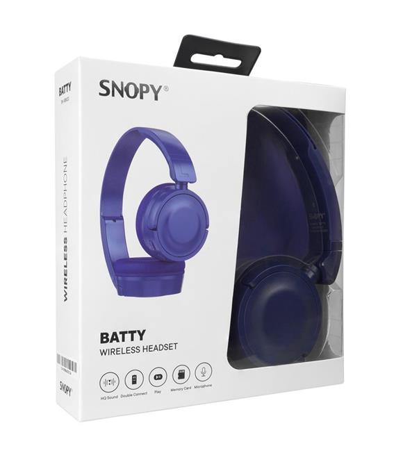 Snopy SN-XBK33 BATTY Mavi TF Kart Özellikli Bluetooth Kulaklık