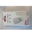 ELBA ELB-43 25W 2li USB Başlık TYPE-C Kablolu Set Hızlı Şarj Akım Koruma