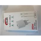 ELBA ELB43 25W 2li USB Başlık TYPE-C Kablolu Set Hızlı Şarj Akım Koruma_1