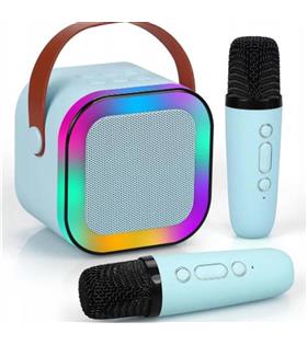 WowKids SY13 İki Mikrofonlu Mavi Karaoke Speaker