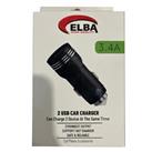 Elba ELB29 3.4 Siyah 2usb Metal Araç Çakmaklık Şarj Aleti Hızlı Şarj