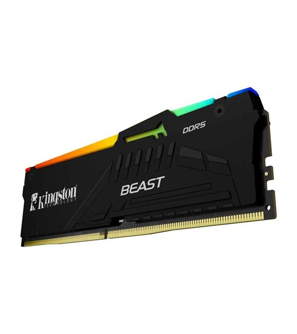 Kingston Beast RGB KF560C36BBE2A-16TR 16GB (1x16) DDR5 6000Mhz CL36 Siyah Gaming RAM (Bellek)