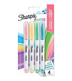 Sharpie Fosforlu Kalem Snote Çok işlevli Kesik Uç 4 Lü Blister