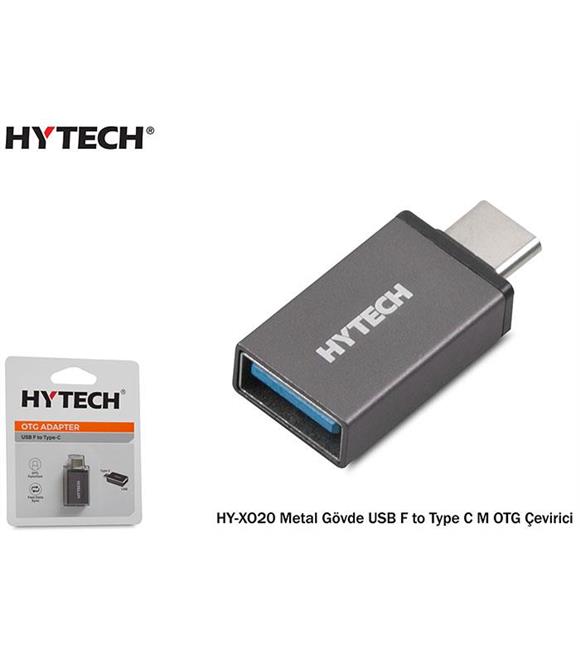 Hytech HY-XO20 Gümüş Metal Gövde USB F to Type C M OTG Çevirici