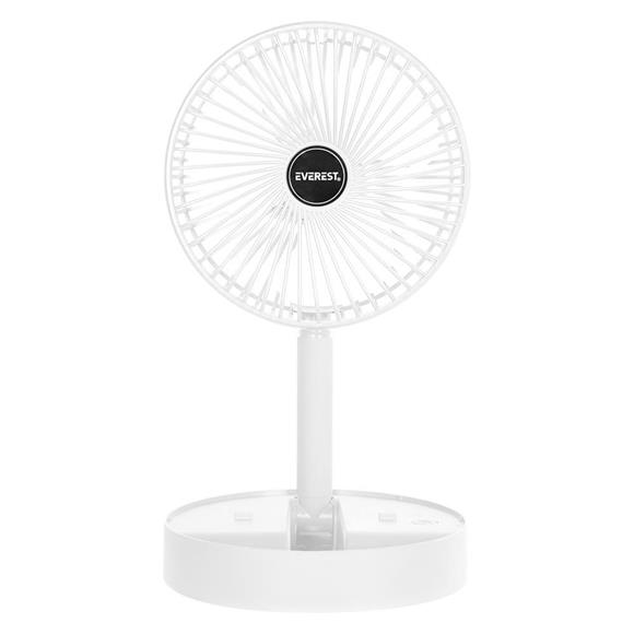 Everest EFN-605 Masaüstü Şarj Edilebilir Beyaz 800mAh Usb Fan