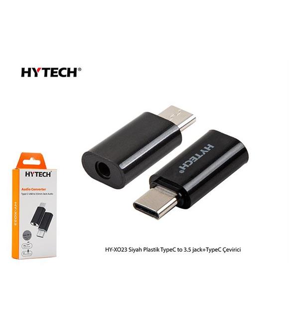 Hytech HY-XO23 Siyah Plastik TypeC to 3.5 jack+TypeC Çevirici