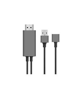 Hytech HY-XO51 Siyah-Gri USB-F to HDMI 1m Mobil Telefon Uyumlu Kablo