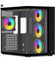PowerBoost PB-SS02B Sea View USB 3.0, ATX 7 x ARGB Fanlı, Siyah Kasa (PSU Yok)