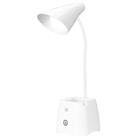 S-link SL-M9002 Usb Destekli Paslanmaz Çelik Beyaz Masa Üstü 12 SMD Ledli Okuma Lambası