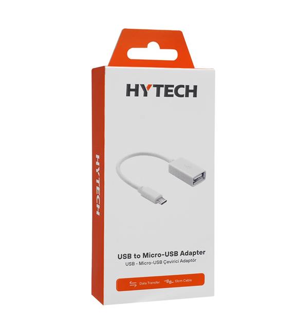 Hytech HY-X110 Beyaz USB F to MicroUSB M OTG Çevirici