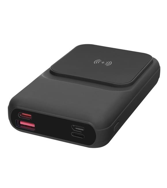 S-link P135 10000mAh 15W Magsafe Dahili Kablo Siyah Gizli LED Taşınabilir Pil Şarj Cihazı Power