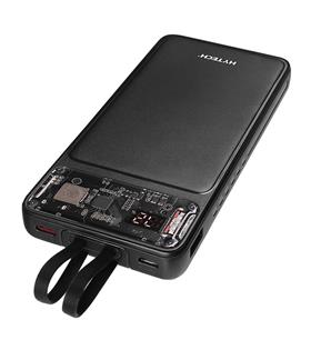Hytech H120 10000mAh HSC22.5W PD20W+QC3.0 18W Siyah LCD Şeffaf Taşınabilir Pil Şarj Cihazı Powerbank