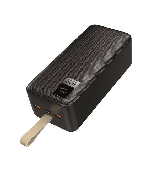 S-link G430 40000mAh Micro+Type-C+USB 18W Siyah LCD Taşınabilir Pil Şarj Cihazı Powerbank