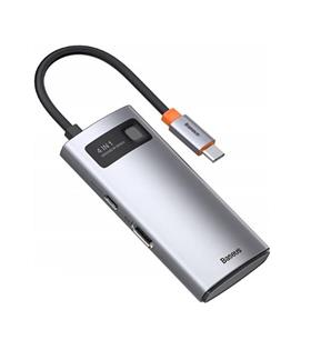 Baseus Metal Gleam 4-in-1 Type-C HUB-Gri (WKWG070113)