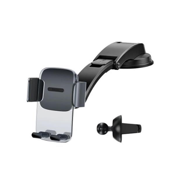 Baseus Easy Center Araç Telefon Tutucu Set Siyah (SUYK000001)