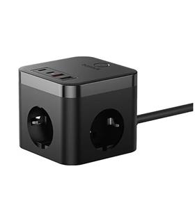 Baseus Pow Cube 7 Port 1.5m 30W Siyah Şarj Adaptörü (E00066400117-00)