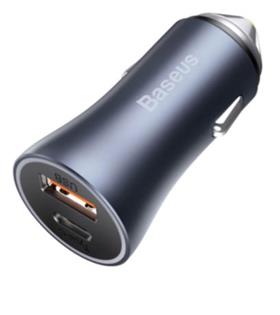 Baseus Golden Pro 40W Araç Şarj Aleti C to A Gri (CCJD-0G)