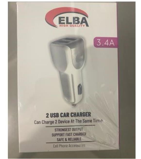 ELB28-AR3P ELBA 3.4A  2USB ARAÇ BAŞLIK