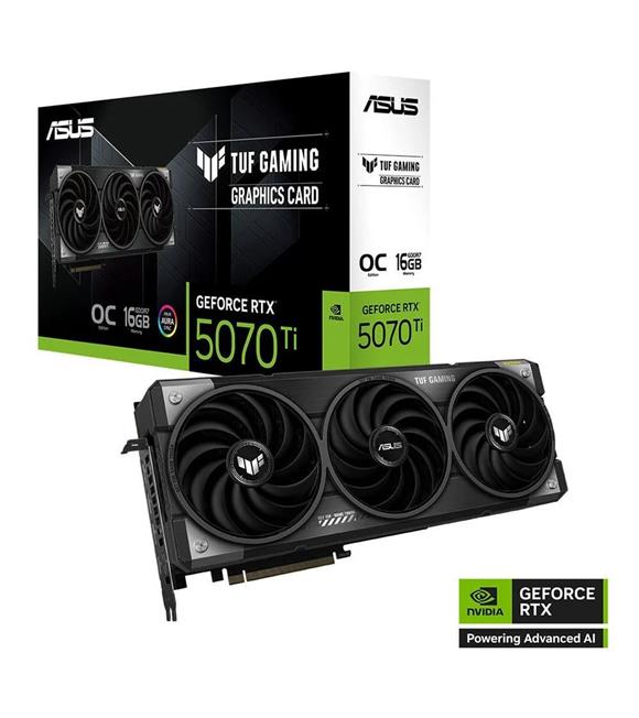 Asus Tuf Gaming GeForce RTX5070Ti OC 16GB GDDR7 TUF-RTX5070TI-O16G-GAMING 256 Bit DLSS 4 Ekran Kartı