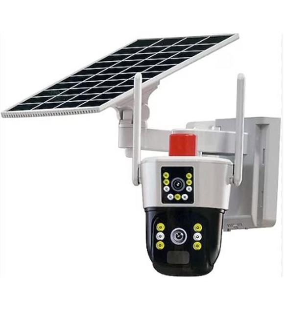 Apronx APX-WSP141 6mp 3.6mm 4G Solar Çift Kamera 15 LED Wifi Ptz Kamera