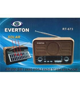 Everton Rt-675  Bluetooth Fm-Usb-Tf-Aux Şarjlı Solar Nostaljik Radyo