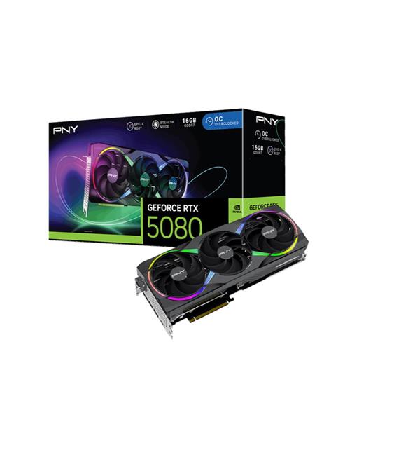 Pny GeForce RTX5080 ARGB 16GB OC GDDR7 256Bit (VCG508016TFXXPB1-O) Gaming (Oyuncu) Ekran Kartı