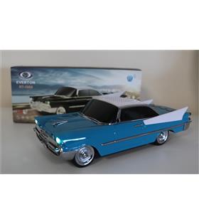 EVERTON RT-1950 Turkuaz Arabalı  Bluetooth Fm-Usb-Tf-Aux Şarjlı Nostaljik Radyo