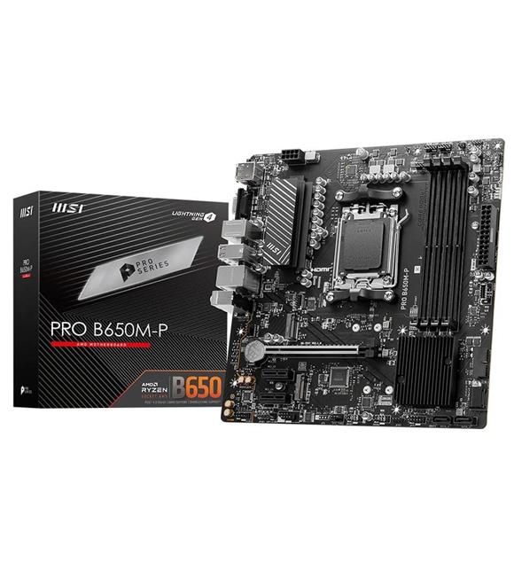 Msı Pro B650M-P 7200MHz (OC) DDR5 Soket AM5 M.2 HDMI DP VGA mATX Anakart