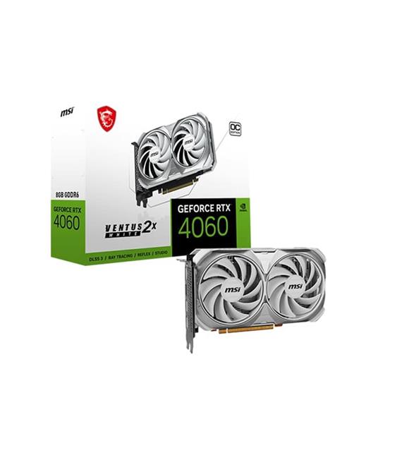 Msi GeForce RTX4060 Ventus 2X White 8G OC 8GB GDDR6 128Bit Ekran Kartı (3xDP 1xHDMI)