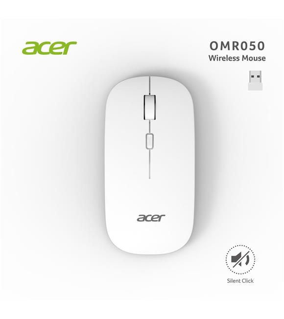 Acer Omr050 Beyaz Kablosuz Sessiz Tuşlu  Mouse 1000-1200-1600 DPI_1