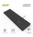 Acer OAK920 Q Usb SİYAH 1.8mt Kablolu Klavye-Tek Tuş Hesap Makinalı (Sessiz Tuş)