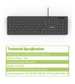 Acer OAK920 Q Usb SİYAH 1.8mt Kablolu Klavye-Tek Tuş Hesap Makinalı (Sessiz Tuş)_1)