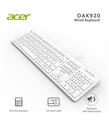 Acer OAK920 Q Usb Beyaz 1.8mt Kablolu Klavye-Tek Tuş Hesap Makinalı (Sessiz Tuş)_1)