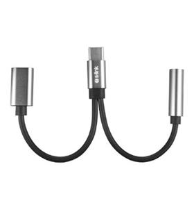 S-link SL-TA45M Gri Metal TypeC to 3.5 jack+TypeC Çevirici