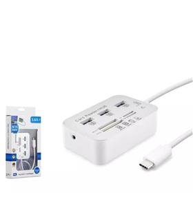 HADRON HDX7029 TYPE-C HUB COMBO 3-USB3.0 + MS + SD + M2 + TF 20CM 7IN1 BEYAZ