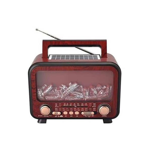 Everton Rt-754  Bluetooth Fm-Usb-Tf-Aux  Şarjlı Nostaljik Radyo (Solar Panel)_1