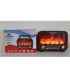 Everton Rt-754  Bluetooth Fm-Usb-Tf-Aux  Şarjlı Nostaljik Radyo